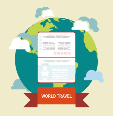 Konsept tasarımı, vektör çizim seyahat 