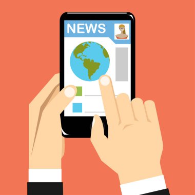 Haber app akıllı telefon ekranında