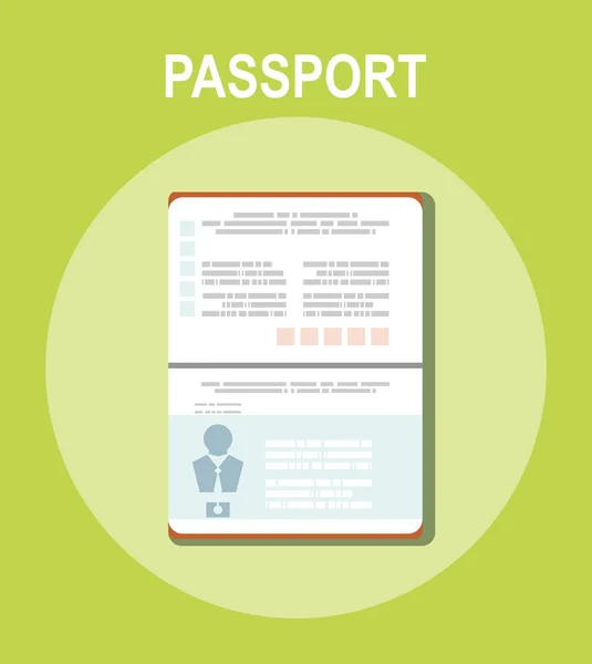 Flat Passport Ison Vector Illustration — Stock Vector
