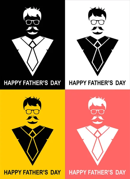 Happy Father Day Flat Design Illustration Flat Design Vector Illustration — Stock Vector