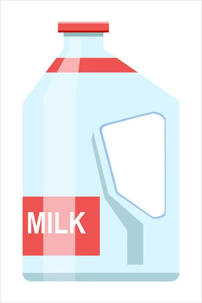 Иллюстрация Галлоном Молока Плоском Дизайне — стоковый вектор