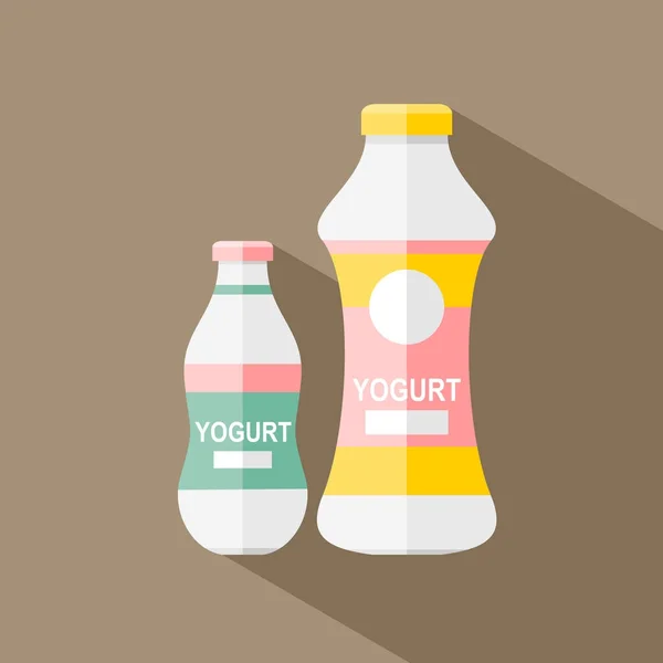 Yogurt Icon Flat Style Vector Illustration — Stock Vector
