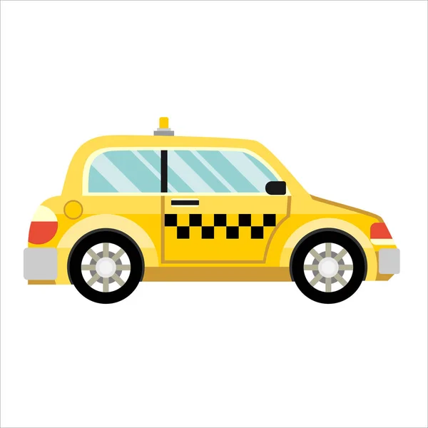 Samochód Taxi Mieszkanie Urządzone Ilustracja — Wektor stockowy