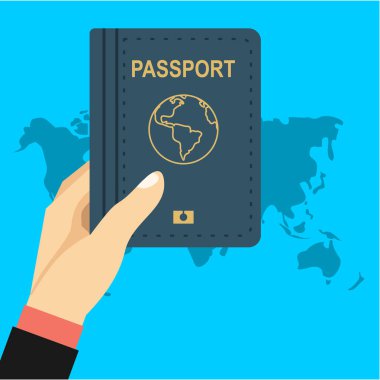 Seyahat ve macera şablon, vektör çizim