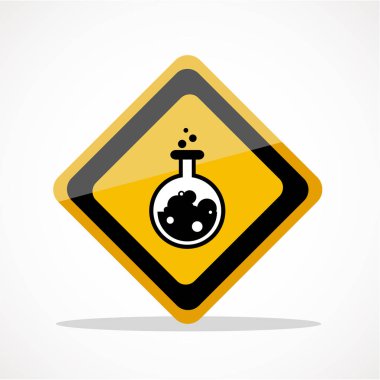 Tehlike kimyasal madde işareti, vektör çizim 