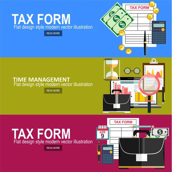 Steuern Zahlen Geld Icon Einkommensteuer Währung Berechnung Zeitmanagement Planung Organisation — Stockvektor