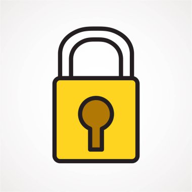 Kilit ağ simgesi. Vektör illüstrasyonu 