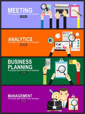 Analytics bilgi ve iş kavramı planya