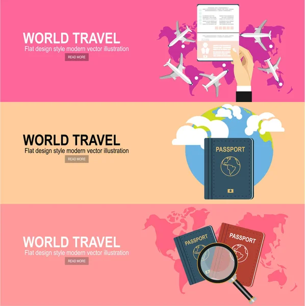 Travel Adventure Template Travel Time Travel Time — Stock Vector