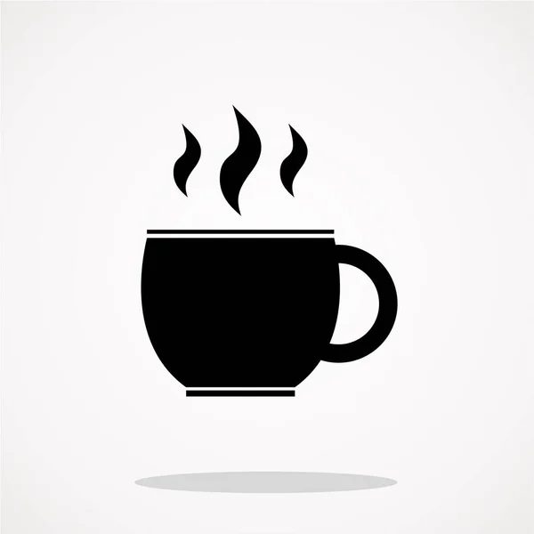 Kaffe Ikonen Platt Vektor Ilustration — Stock vektor
