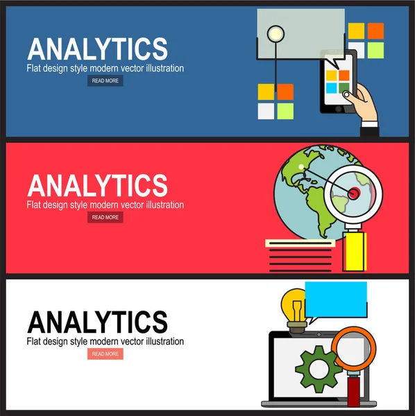 Web Analytics Information Development Website Statistic Inglés Concepto Para Construir — Archivo Imágenes Vectoriales