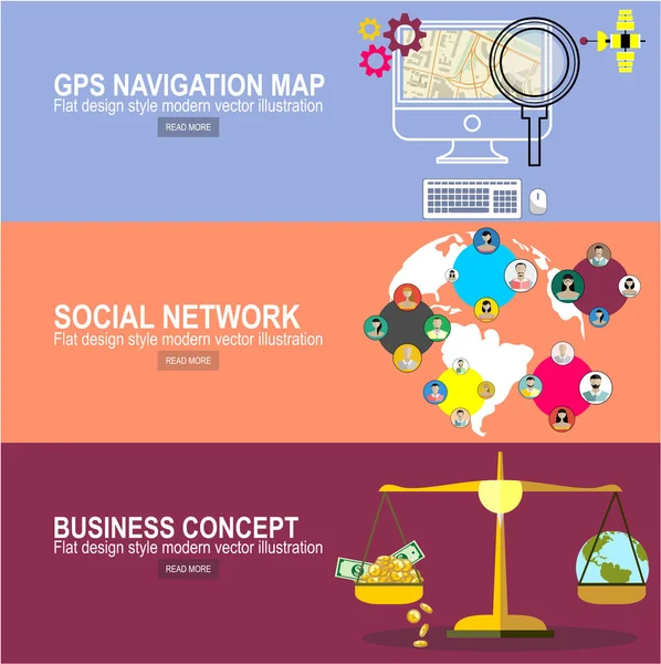 Ilustración Del Concepto Empresarial Red Social — Archivo Imágenes Vectoriales