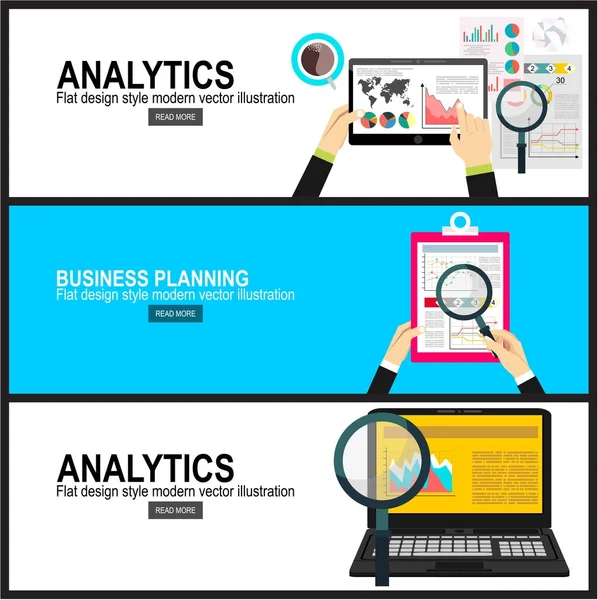 Concepto Información Analítica Planificación Empresarial — Archivo Imágenes Vectoriales