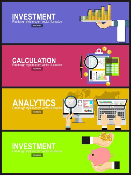 Analytics information and investment concept