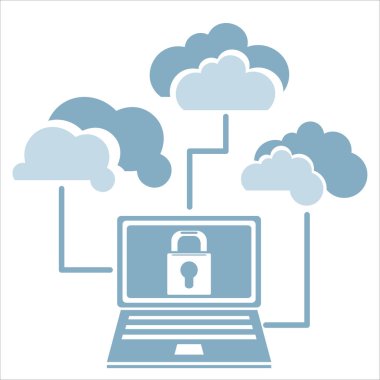 Internet güvenlik ve veri koruma kavramı düz illüstrasyon