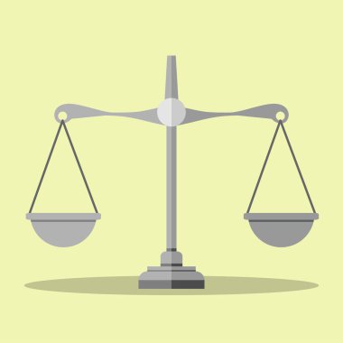 Ölçekler denge kutsal kişilerin resmi, vektör çizim