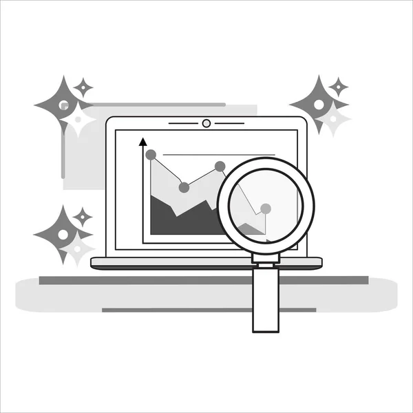 Flache Vektor Illustration Von Webanalyse Informationen Und Entwicklung Website Statistik — Stockvektor