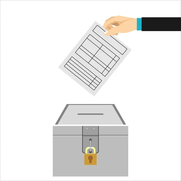 Concepto Voto Ilustración Estilo Vectorflost — Archivo Imágenes Vectoriales