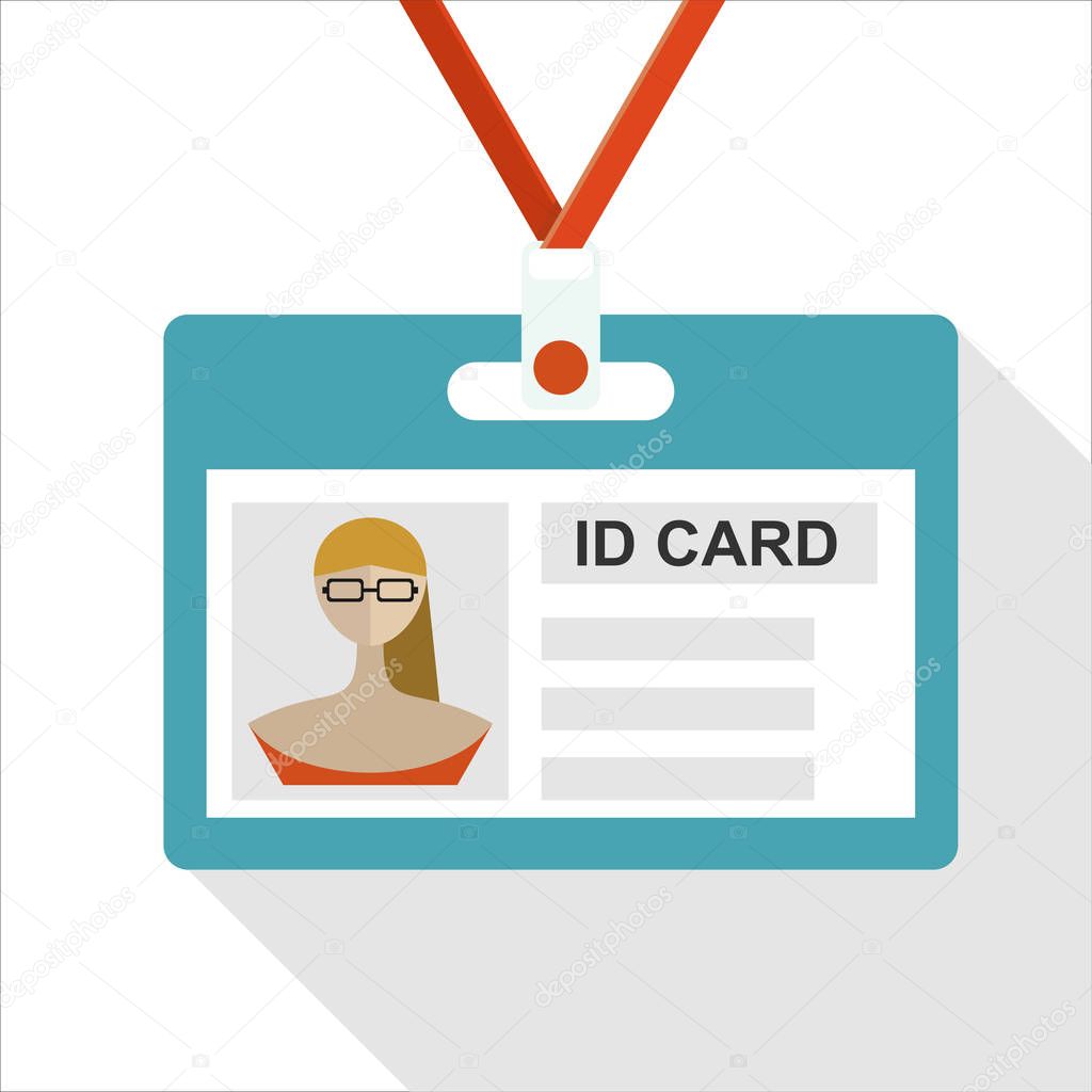 id card icon, vector illustration