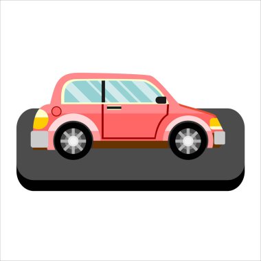 Araba düz stil ikonu, vektör çizim