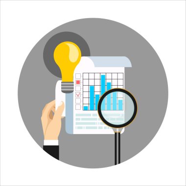 Analytics bilgi ve geliştirme web sitesi istatistik. Kavramlar için web afiş, baskılı ve promosyon malzemeleri