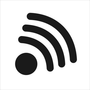 Wi fi web simgesi, vektör çizim 