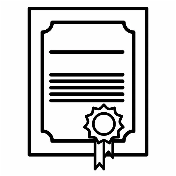 Значок Дипломной Строки Векторная Иллюстрация — стоковый вектор