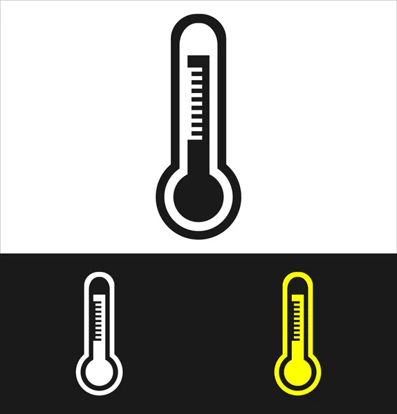 Termometer Ikoner Set Vektorillustration — Stock vektor