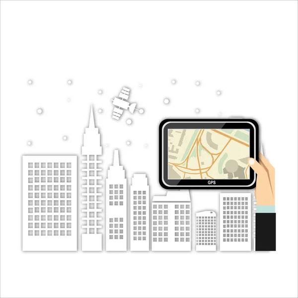 Concept Navigation Gps Mobile Illustration Vectorielle — Image vectorielle