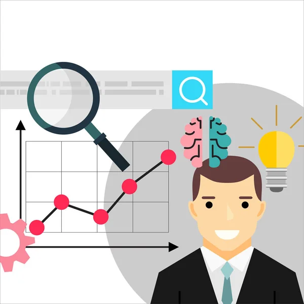 Analytics Information Development Website Statistic Conceptos Para Banners Web Materiales — Vector de stock
