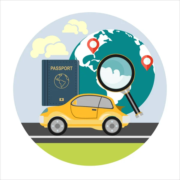 Travel Concept Design Vector Illustration — Stock Vector