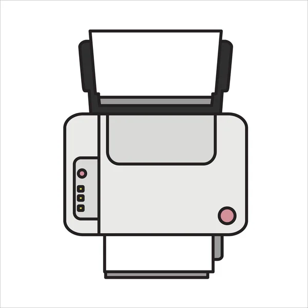 Icono Impresora Plana Ilustración Vectorial — Vector de stock