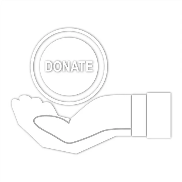 Donazione Icona Web Illustrazione Vettoriale — Vettoriale Stock
