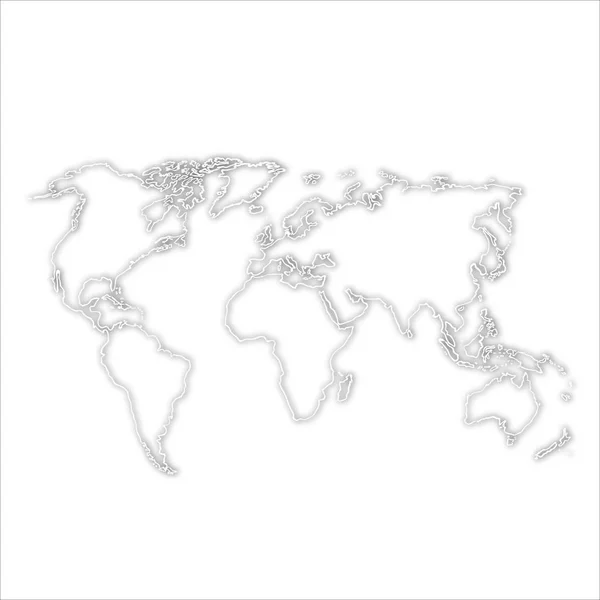 World Map Icon Vector Illustration — 스톡 벡터