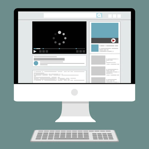 Concepto Video Marketing Diseño Digital — Vector de stock
