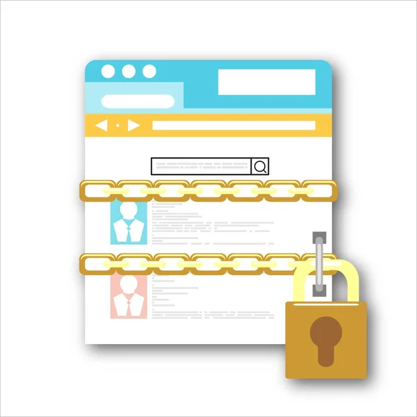 Internet Security Pictogram Vectorillustratie — Stockvector