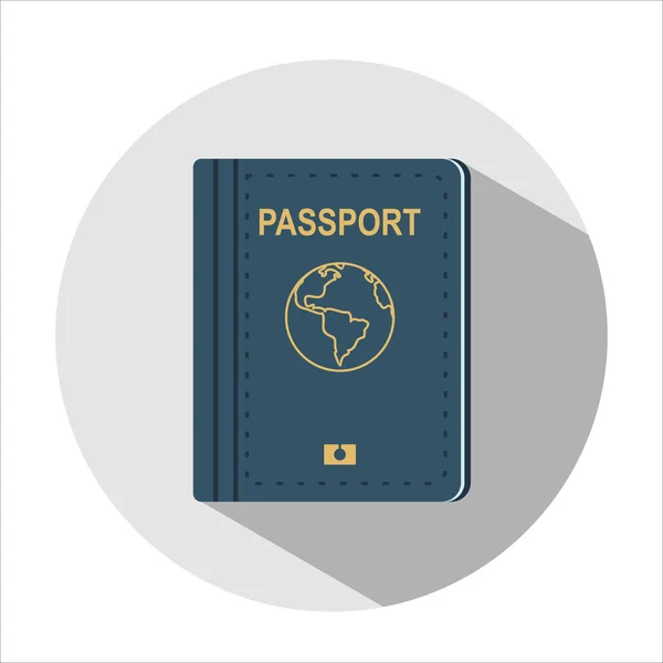 Passport Globe Sign Icon Vector Illustration — Stock Vector