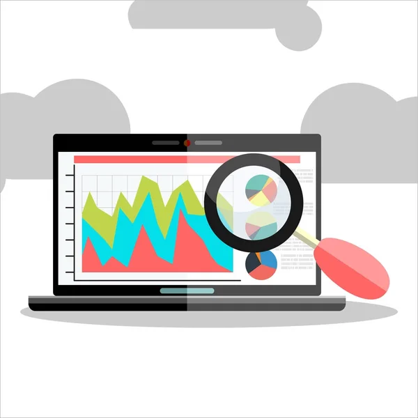 Analytics Informatie Ontwikkeling Website Statistiek Concepten Voor Webbanners Afgedrukt Promotiemateriaal — Stockvector