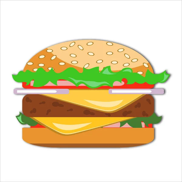 Leckere Burger Ikone Vektorillustration — Stockvektor