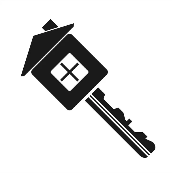 Hausschlüssel Symbol Vektorillustration — Stockvektor
