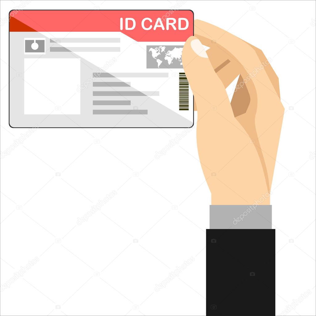 ID Card. Flat  style vector illustration 