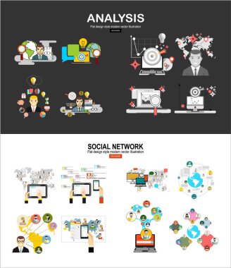 iş konsepti fikri basitçe vektör illüstrasyonu