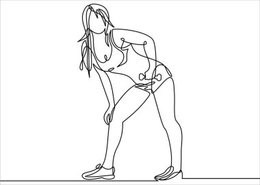 Kadın düz vektör illüstrasyonu