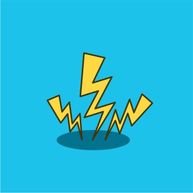 Şimşek basitçe vektör çizimi kavramı