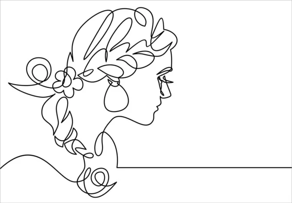 Ilustración Vector Plano Simple Femenino — Archivo Imágenes Vectoriales
