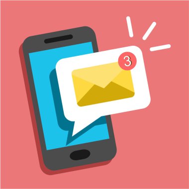 mesaj basitçe vektör illüstrasyon kavramı