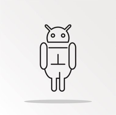 android basitçe vektör illüstrasyon kavramı