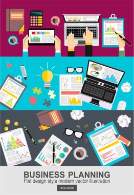 düz simge iş konsepti fikri basitçe vektör illüstrasyonu