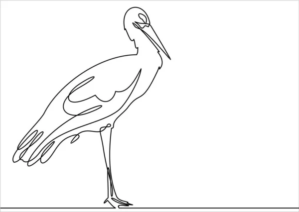 Pássaro Simplesmente Ilustração Vetorial —  Vetores de Stock