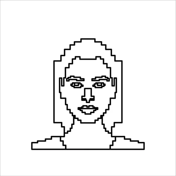 Жінка Просто Плоска Векторна Ілюстрація — стоковий вектор